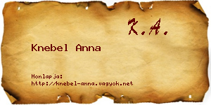Knebel Anna névjegykártya